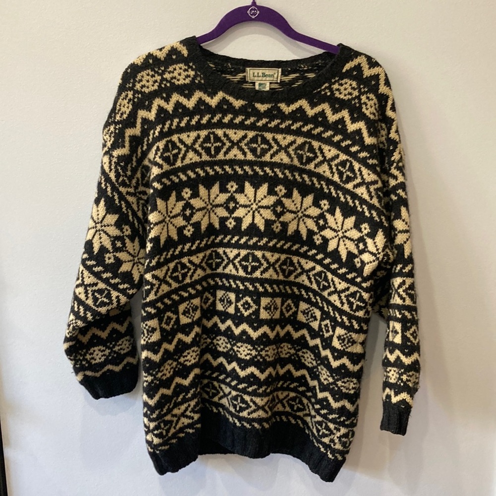 Vintage LL Bean Wool Sweater Size M